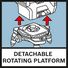 Detach. Rotating Platform